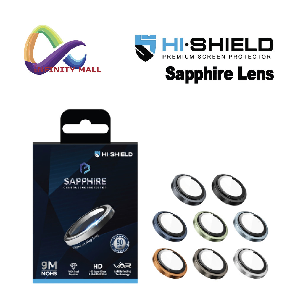 HI-SHIELD กระจกกันเลนส์กล้อง iPhone 17 Pro / Pro max Sapphire Lens รับประกัน 90 วัน