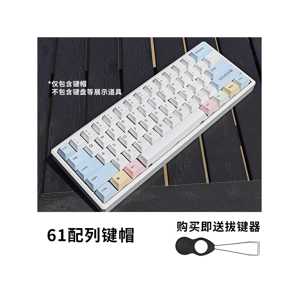 คีย์แคปไทย คีย์แคป MMD 61-Key PBT Keycap Sublimation ที่กําหนดเองคีย์บอร์ดแบบกลไกหมวกที่ไม่ซ้ํากันที