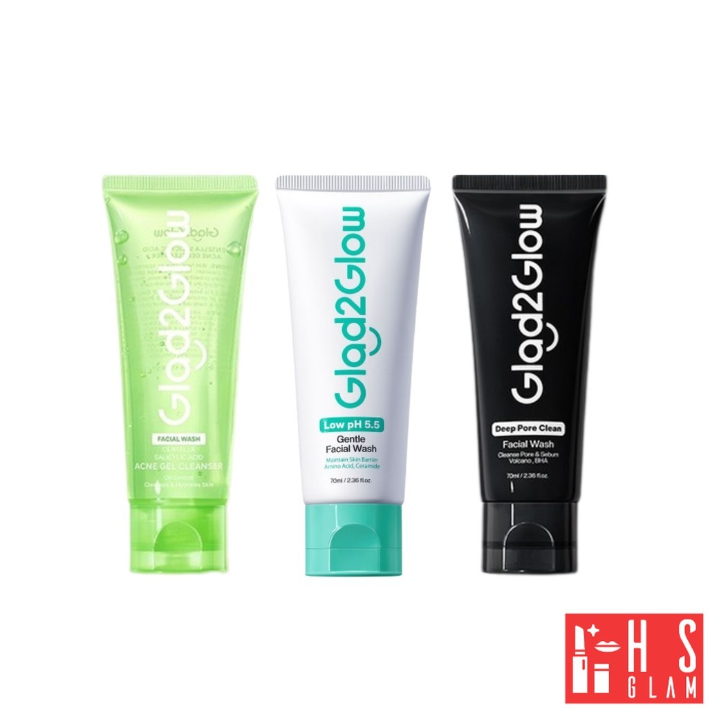 Glad2Glow Brightening Cleanser Cleansing เจลล้างหน้า ฟองนุ่ม โฟมล้างหน้า ไม่แห้งตึง ฟองละเอียด