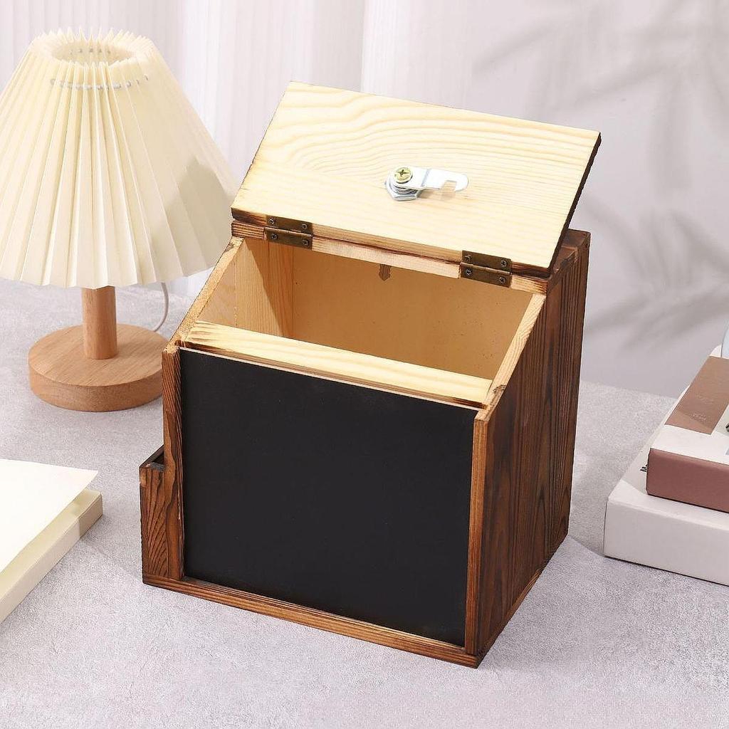 [Whgirld8] ไม้, Comment Box, Tip Collection Box, Tip Drop Donation Box for Tip Collection