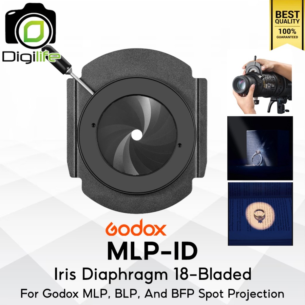 Godox MLP-ID Iris Diaphragm 18 Bladed For Godox MLP, BFP, BLP, BP-SE - Digilife Thailand