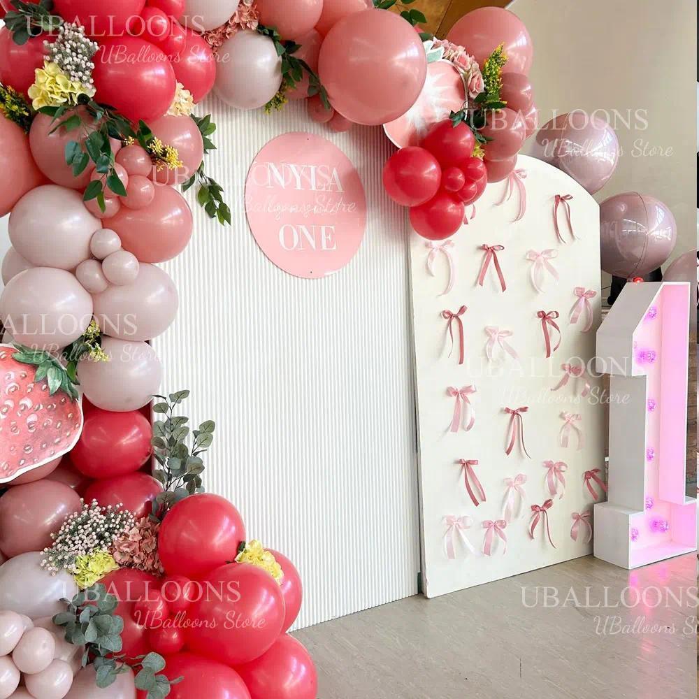 Coquette สีชมพูโบว์สําหรับฉากหลัง 12/16pcs ซาตินขนาดใหญ่ริบบิ้นร้อนสีชมพู Bows Knots สําหรับวันเกิด Baby Shower งานแต่งงาน Decor - รูปที่ 3