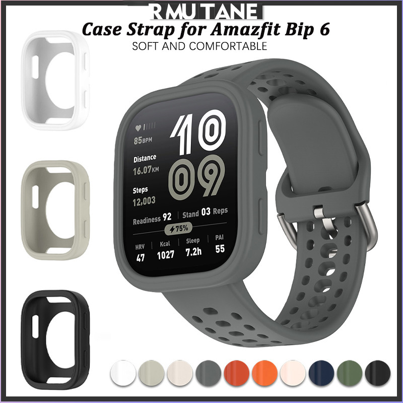 สายรัดซิลิโคนกรณียางสำหรับ for Smartwatch Amazfit Bip 6 สายรัดยางป้องกันหน้าจอป้องกัน Gores อุปกรณ์เสริมสำหรับ
