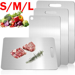 เขียงสแตนเลส 3 ขนาดสําหรับห้องครัว / เขียงสองด้านสําหรับงานห…