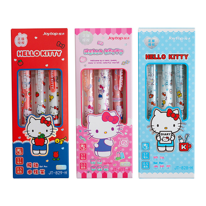 3ชิ้นการ์ตูนน่ารักแมวเจลปากกาชุด0.5มิลลิเมตรความจุขนาดใหญ่แห้งเร็วหมึกสีดําเขียนเรียบเซนต์ปลายปากกาสํานักงานปากกาลายเซ็น - รูปที่ 7
