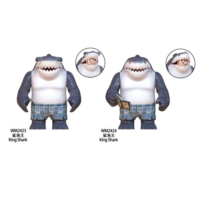 [26532 คอลเลกชันคน] เข้ากันได้กับ DC Super Villain Shark King Big Block Minifigure ประกอบอาคารบล็อกข