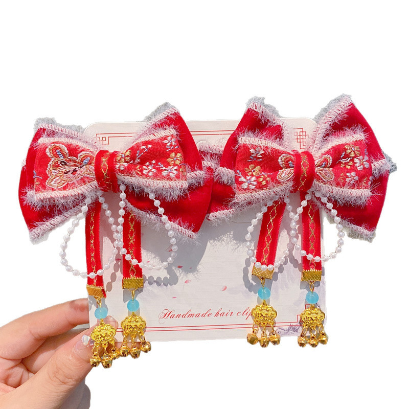 เครื่องประดับผมสำหรับเด็กสไตล์จีน ฮันฟู กิ๊บติดผม พร้อมให้ลุคปีใหม่ของสาวน้อยโดดเด่นขึ้น - รูปที่ 3