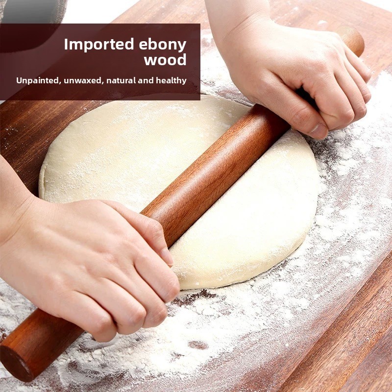 Ebony ไม้กลิ้ง Pin Rolling Pin ครัวเรือน Dumpling Skin Handy เครื่องมือ