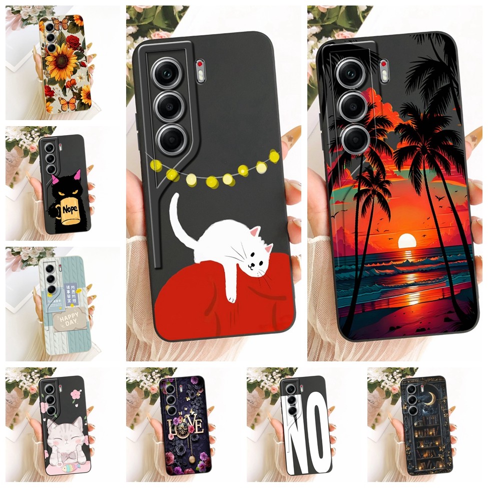 ฝาครอบ Techno Camon 40 Pro 4G กรณี CM6 ซิลิโคนแฟชั่นหรูหรา Cool Kawaii น่ารักทาสีปลอก Tecno Camon 40