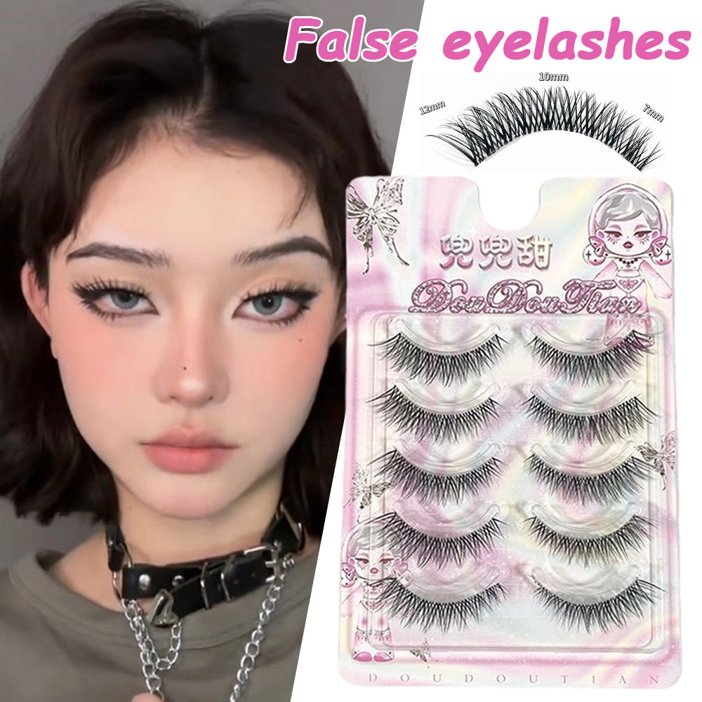 ขนตาปลอม Lash Extension Wispy Long Cross Nature Smoky Eyes Soft Clear Stem ทุกวัน