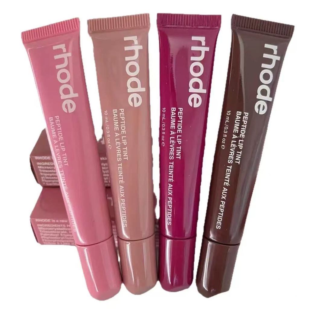 พร้อมสต็อก rhode Raspberry Ribbon Toast Espresso Water Gloss Mirror Enhance Complexion Lip Gloss Lip