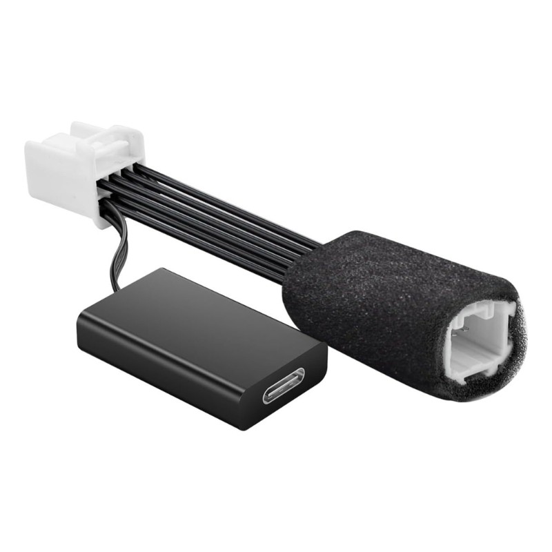 QUU 8Pin Power Adapter สําหรับกล้องที่มองไม่เห็นและแดชบอร์ดพร้อมคุณสมบัติเพื่อความปลอดภัยสีดํา