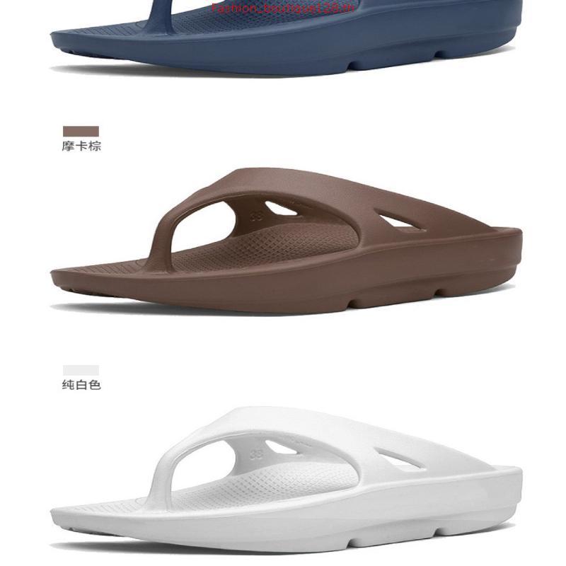 รองเท้า Oofos แท้ รองเท้าแตะเพื่อสุขภาพ รองเท้าแตะผู้ชาย Oofos รองเท้า Black (ดำ) หายปวดเท้าทันที - 