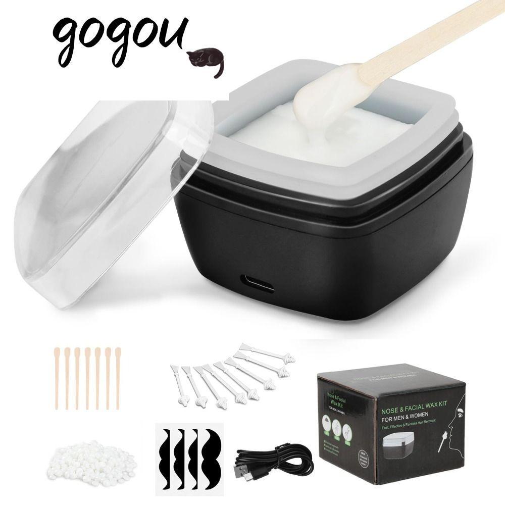 GOGOU Mini Wax Warmer, Hair Removal Nose Wax Kit USB Wax Heater|เครื่องทําความร้อนถั่วแว็กซ์กําจัดขน