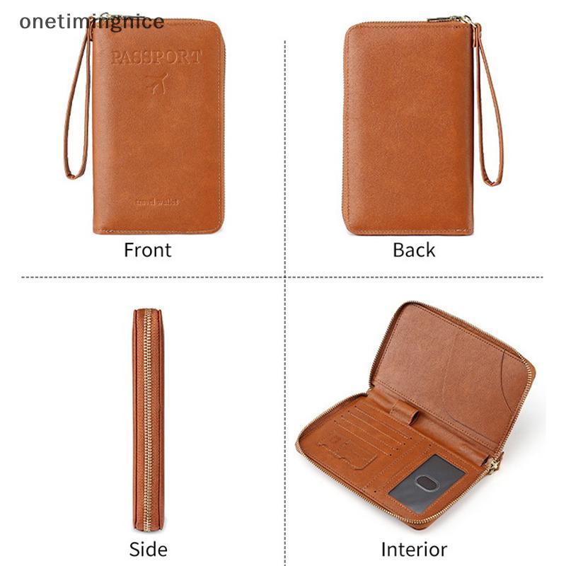 Onetimingnice Multi-Functional RFID Passport Wallet RFID Passport Holder for Wallet Essential Travel