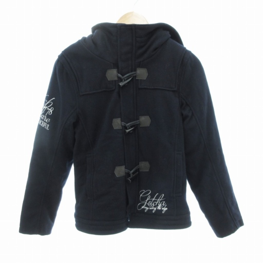 Coat Jacket Duffle Short Length Embroidery navy Direct from Japan Secondhand