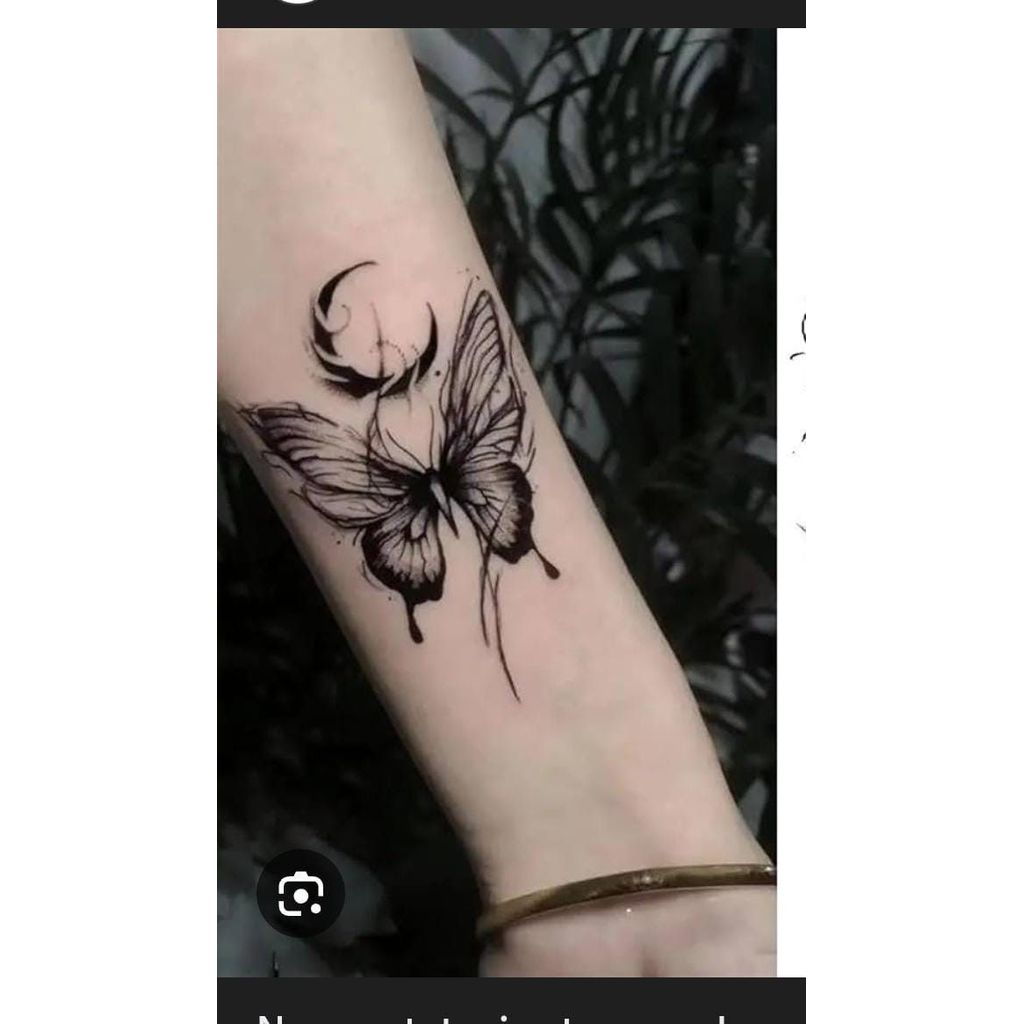 COD🔥 ⚡ส่งจากไทย⚡ แทททู ZOAR🚛L02Magic tattoo ผีเสื้อ สติ๊กเกอร์รอยสัก กันน้ำ รอยสัก ลายสัก 15 วัน สีดำ