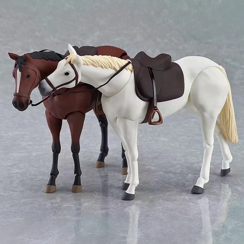 Figma Horse White Brown/Brown Super Movable Body Horse Hands-on Model Jewelry [mxSR]