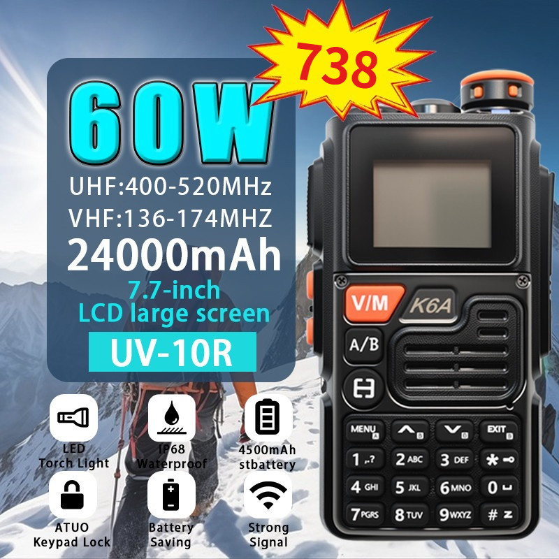 K6A พลังงานสูง 60W (MAX) 24000mAh 40KM (MAX)
