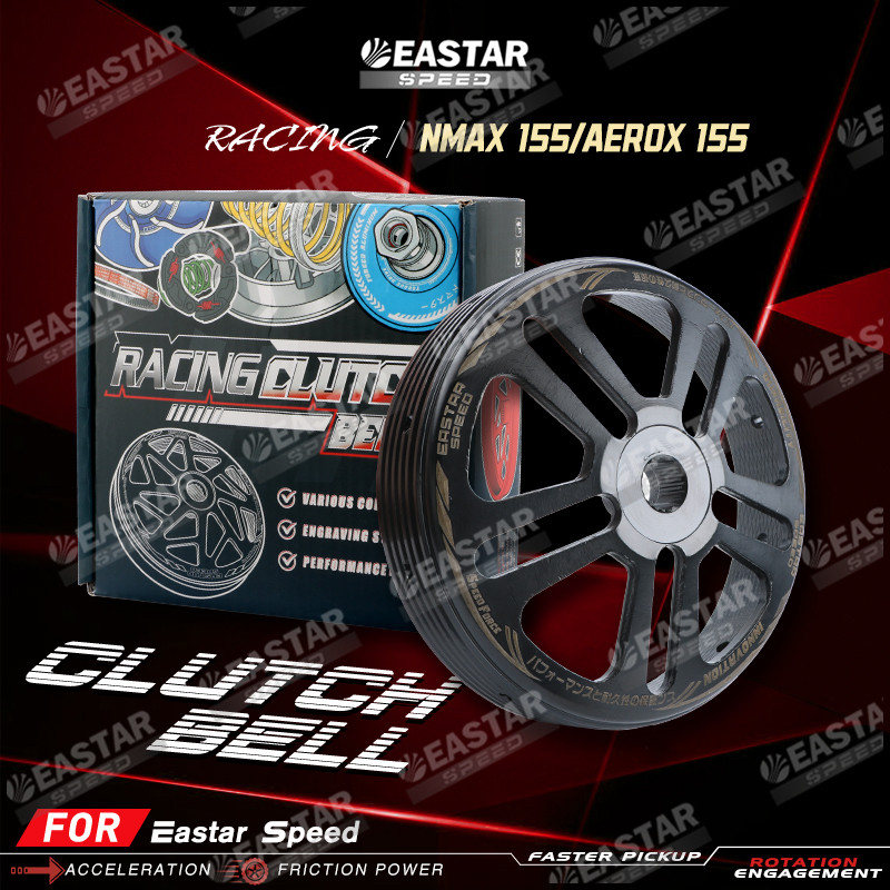 การแข่งรถ เฉพาะกระโหลกครัช ออลอินวัน ดีไซน์ NMAX 155/AEROX 155 สเปรย์สีดําประสิทธิภาพสูง