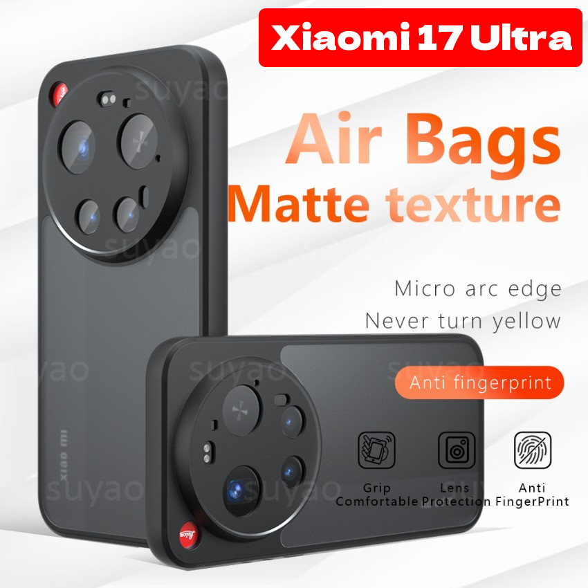 สําหรับ Xiaomi 17 Ultra 17Ultra 2025 เคสโทรศัพท์โปร่งแสง Matte Anti-knock PC TPU ปลอกเต็ม Xiaomi17Ultra Pro Max กันกระแทกปกหลัง