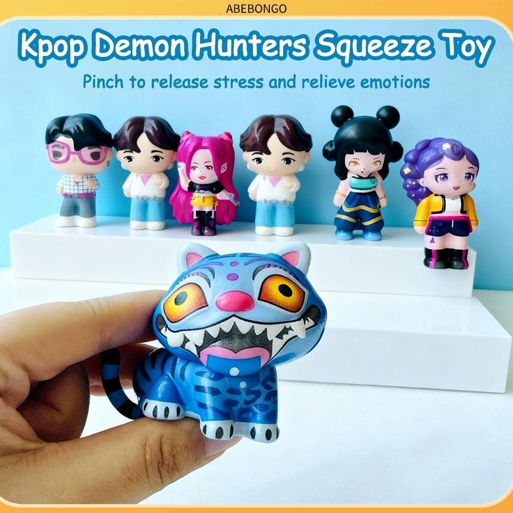 ABEBONGO Kpop Demon Hunters ของเล่นบีบ, Derpys|รูปปั้นอะนิเมะของเล่นสกุชชี่ป้องกันความเครียด​​, นําก