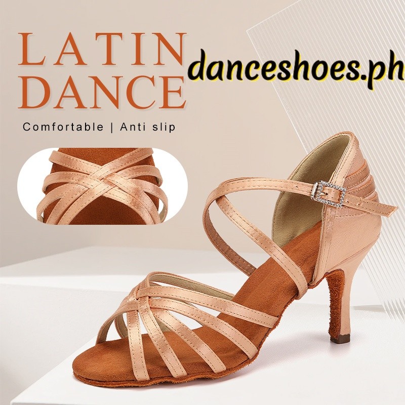 รองเท้าส้นสูงรองเท้าเต้นรําแบบละตินผู้ใหญ่ผู้หญิง Samba Salsa Rumba โมเดิร์นสังคมเต้นรํารองเท้า Heeled 5/7/8 ซม.