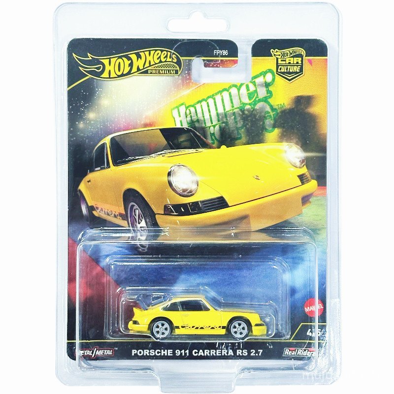 [เคสป้องกันฟรี] Hot Wheels Gold Label Car Culture Porsche 911 Carrera RS 2.7 ยางด้านล่างเหล็ก GKON
