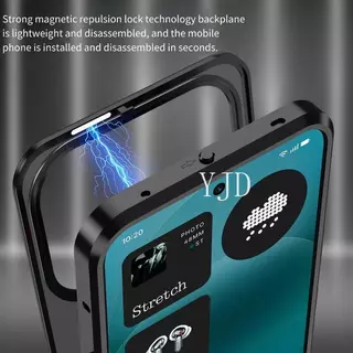 YJD สําหรับ Nothing Phone 4a Pro กรอบโลหะ Matte Back Panel การกระจายความร้อน Anti-Drop เคสโทรศัพท์