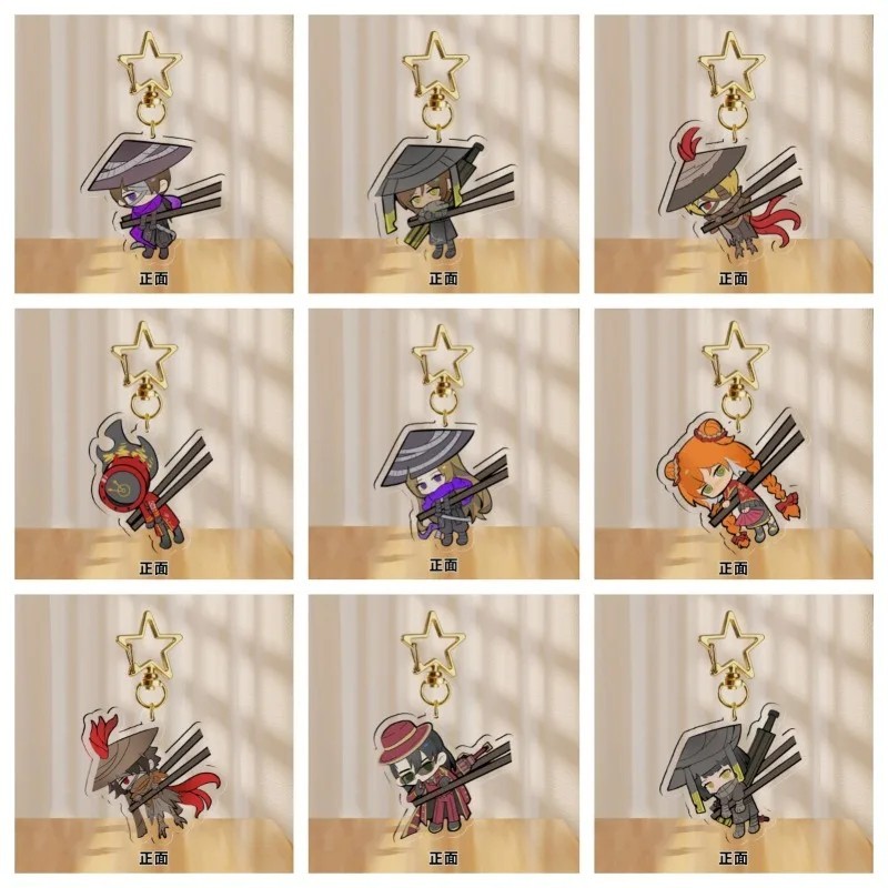 Limbus Company Mica พวงกุญแจอะคริลิคพร้อมตะเกียบ Ishmael Heathcliff Rodion Faust Dante chibi อะนิเมะ