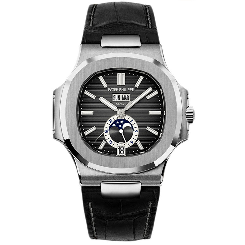 Nanna PP.Patekes Philippesee Sports Elegant Series Automatic Mechanical Watch Male 5726A-001 Moon Ph
