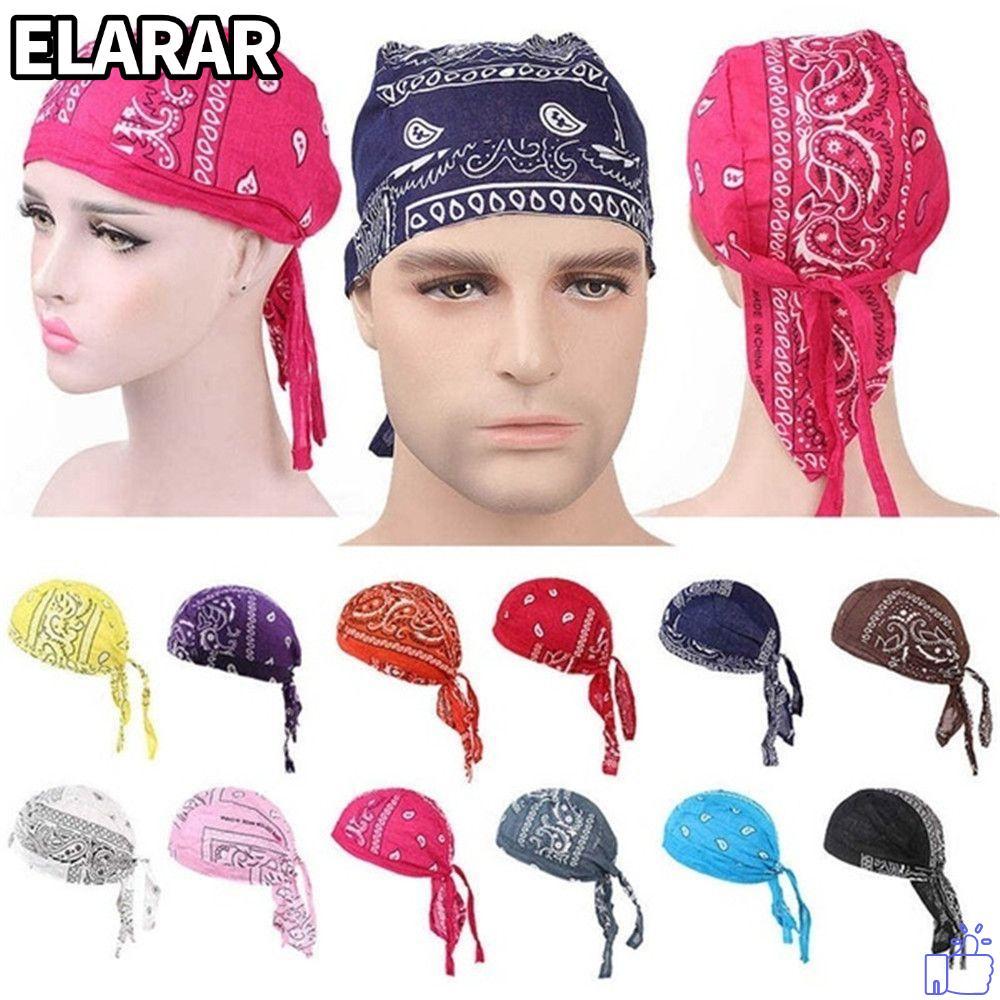 เอลรา‌R Pirate Hat Adjustable Cancer Chemo Hat Cotton Elastic Headscarf Bandana