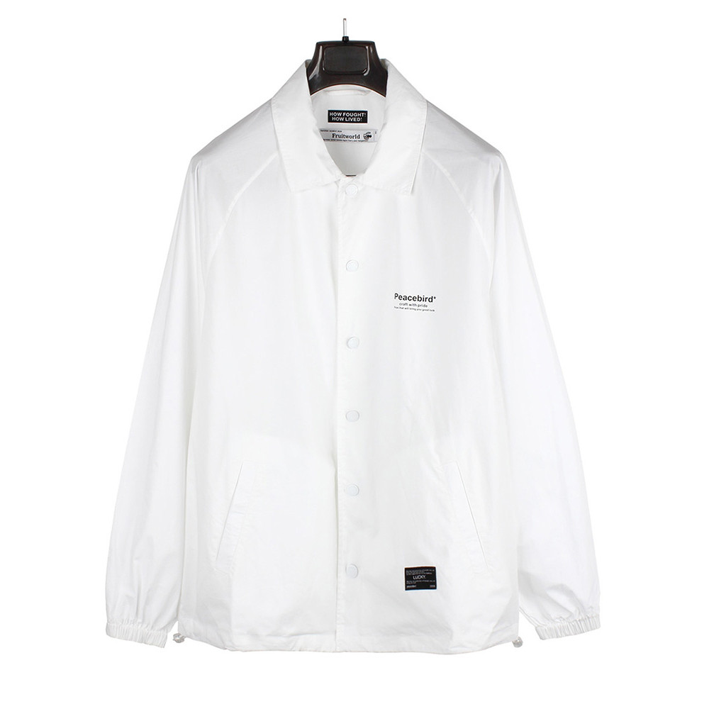 Happy Summer Travel~Light Smooth Pure Cotton Wide Version White Fashion Mens Casual Jacket Shirt P4F