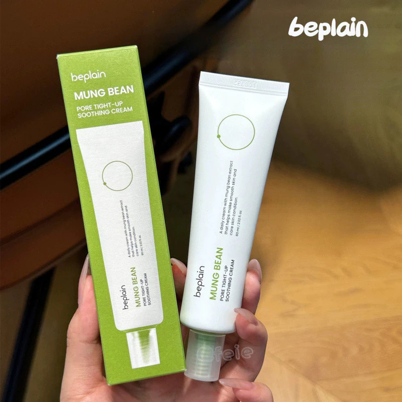 BEPLAIN MUNG BEAN PORE PEPTIDE SOOTHING CREAM 60ml สําหรับรูขุมขนที่หย่อนคล้อยและรูขุมขนที่ขยายใหญ่ขึ้น