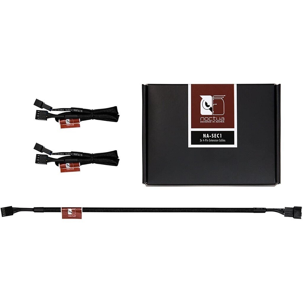 Noctua NA-SEC1, 4-Pin Extension Cables (30cm, Black)
