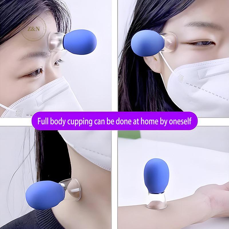 ZN 1/5 ชิ้นซิลิโคนธรรมชาติ Cupping นวดซิลิโคน Fac Ne Eye นวดสูญญากาศถัง Body Facial Care Anti-aging 