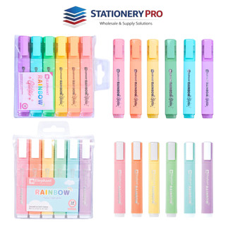 Elephant (ตราช้าง) ปากกาเน้นข้อความ ไฮไลท์ รุ่น Rainbow , Glitter  (แพ็ค 6 ด้าม)