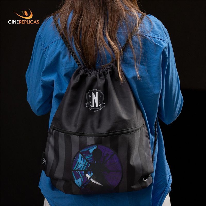 Wednesday ของแท้ Wednesday Adams Handbag Drawstring Bag Never Moore College Backpack V