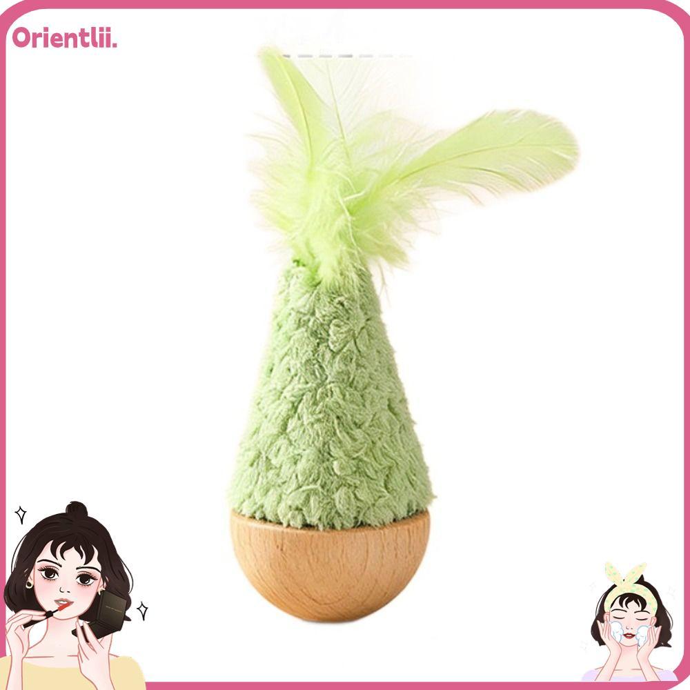 ORIENTTK Tumbler Wobbler ของเล่น, Feather Wobbler Design Interactive ของเล่นแมว, Creative Bite-resis