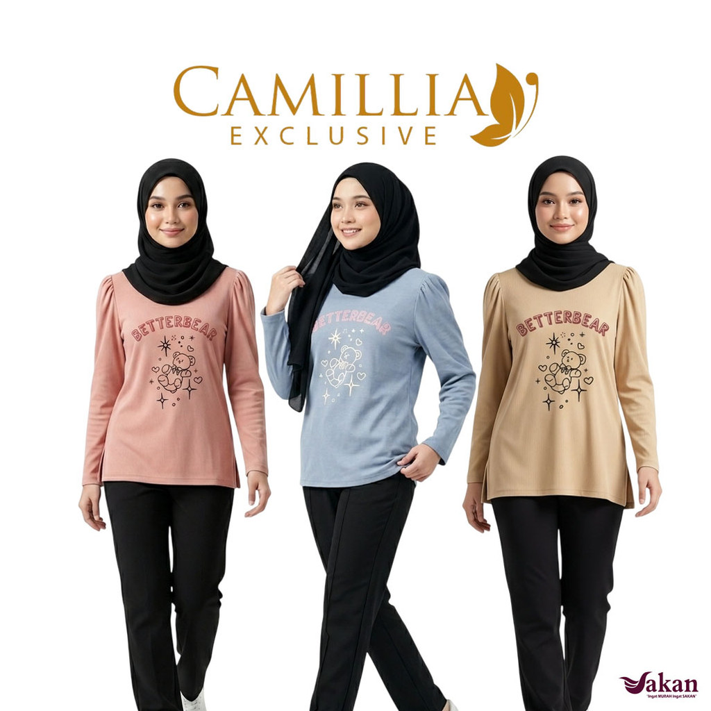 SAKAN CAMILLIA SA7 Ladies Blouse BetterBear Size 38 42 46 - SA Blosue Wanita BetterBear Saiz 38 42 4