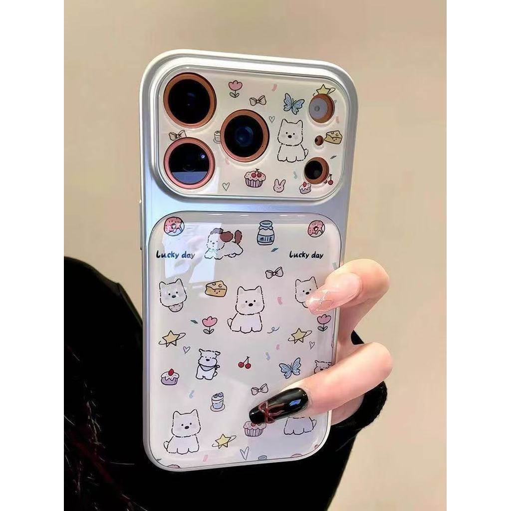 17โปรแม็กซ์ เคสโทรศัพท์ น่ารักเวสต์ไฮแลนด์รูปแบบเหมาะสําหรับ ไอโฟน 13 14 15 16 17โปรแม็กซ์ กันกระแทกป้องกันกรณีอะคริลิฮาร์ดกรณีการ์ตูนน่ารักหน้าต่างขนา