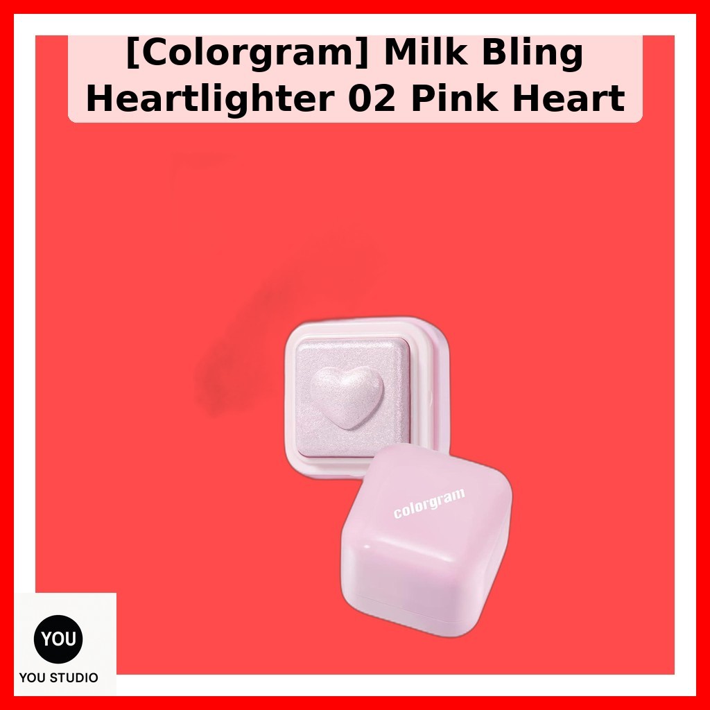 [Colorgram] Milk Bling Heartlighter 02 Pink Heart / Korean Highlighter / Shimmering Glow / ของแท้ 10
