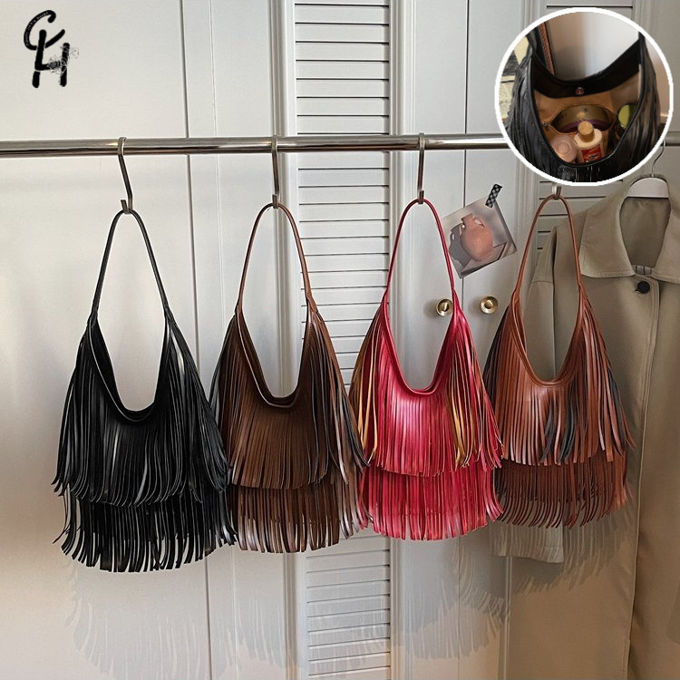 CHLH Bohemian Flow Shoulder Bag Holiday Style Tote Bag Commuter All-Match Underarm Bag