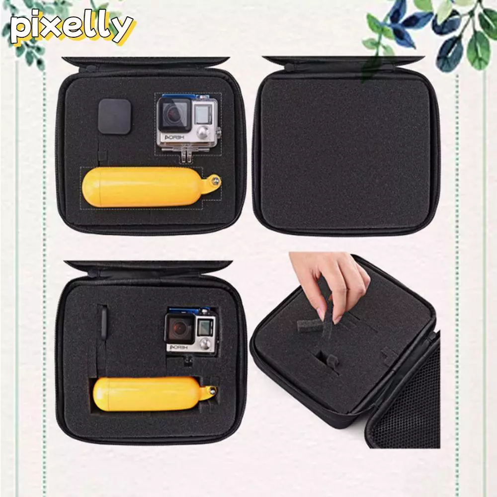 PIXELLY กระเป๋าเก็บอุปกรณ์เสริมคอลเลกชันโฟมกันกระแทกกล่องสําหรับ SJCAM DJI OSMO EKEN SJCAM