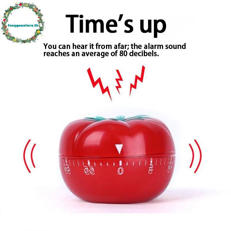 YUNSTORE Tomato Timer อิเล็กทรอนิกส์ครัวเตือน Pomodoro Mechanical นับถอยหลังนาฬิกาปลุกครัวทําอาหารเครื่องมือเกมจับเวลา Clo TH
