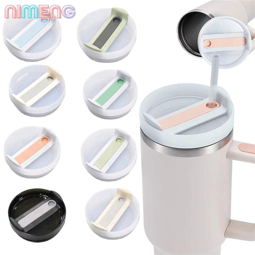 NIMENG ฝาครอบขวด 1 ชิ้น, ไม้สําหรับ Staney 40Oz ถ้วยถ้วย, Splash Proof Multicolor Themos ฝาพลาสติก