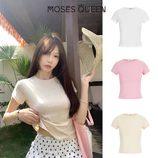 < MOSESQUEEN > กางเกงลูกเรือแขนสั้นพื้นฐาน สีหลากหลาย นุ่มสบาย ระบายอากาศได้ดี เหมาะสำหรับสวมใส่ประจำวัน #63576
