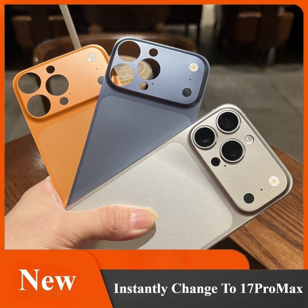 เปลี่ยนเป็น 17 Pro Max โทรศัพท์กลับฟิล์ม สำหรับ  For iPhone 16 15 14 13 Pro Max 14 Pro Max 15 Pro Max 16 Pro เนื้อแมท
