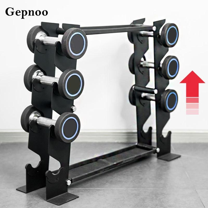 Gepnoo Dumbbell Weight Rack ใช้งานได้จริง 4 ชั้น Dumbbell Display Shelf ประหยัดพื้นที่ Strong Load B