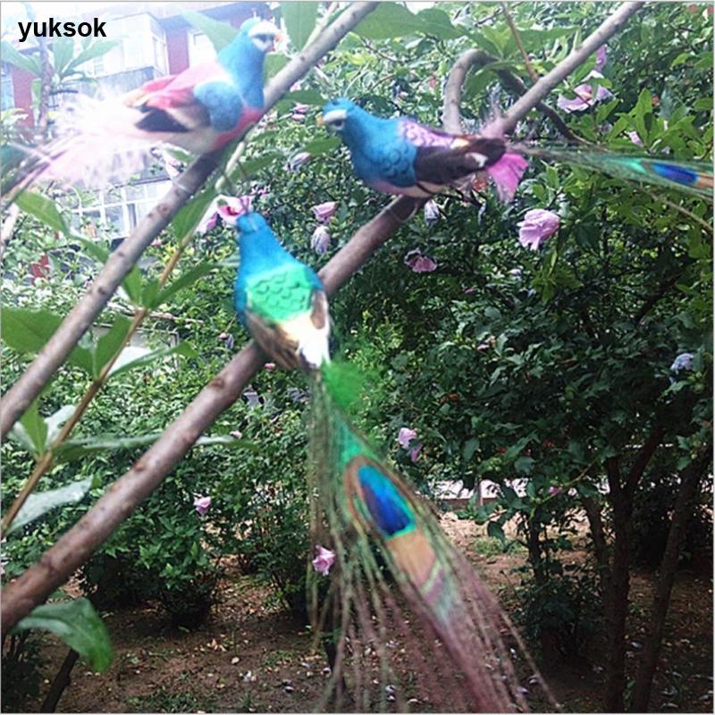 [yuksok] ตุ๊กตานกยูงเทียมและอุปกรณ์ประกอบฉากภาพตกแต่งภูมิทัศน์กลางแจ้ง